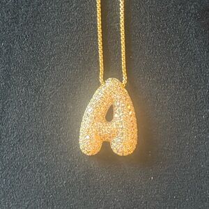 SALE! Anthropologie Gold “A” Pendant Necklace